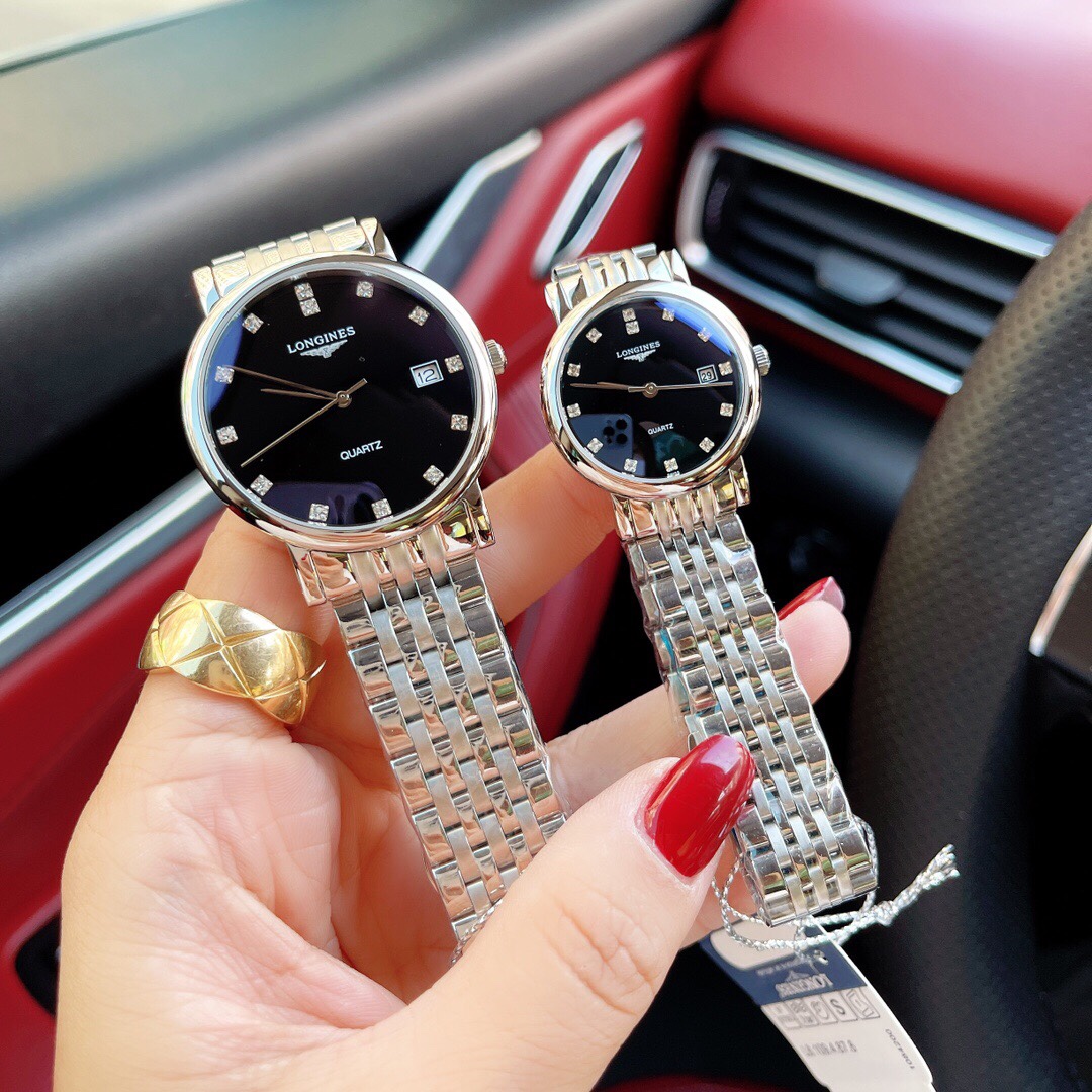 85Longines Boya collection __ Couple style ???? Sapphire crystal ?? Diameter: 38mm 28mm?? imported quartz movement natural shell dial ?? 904L steel!