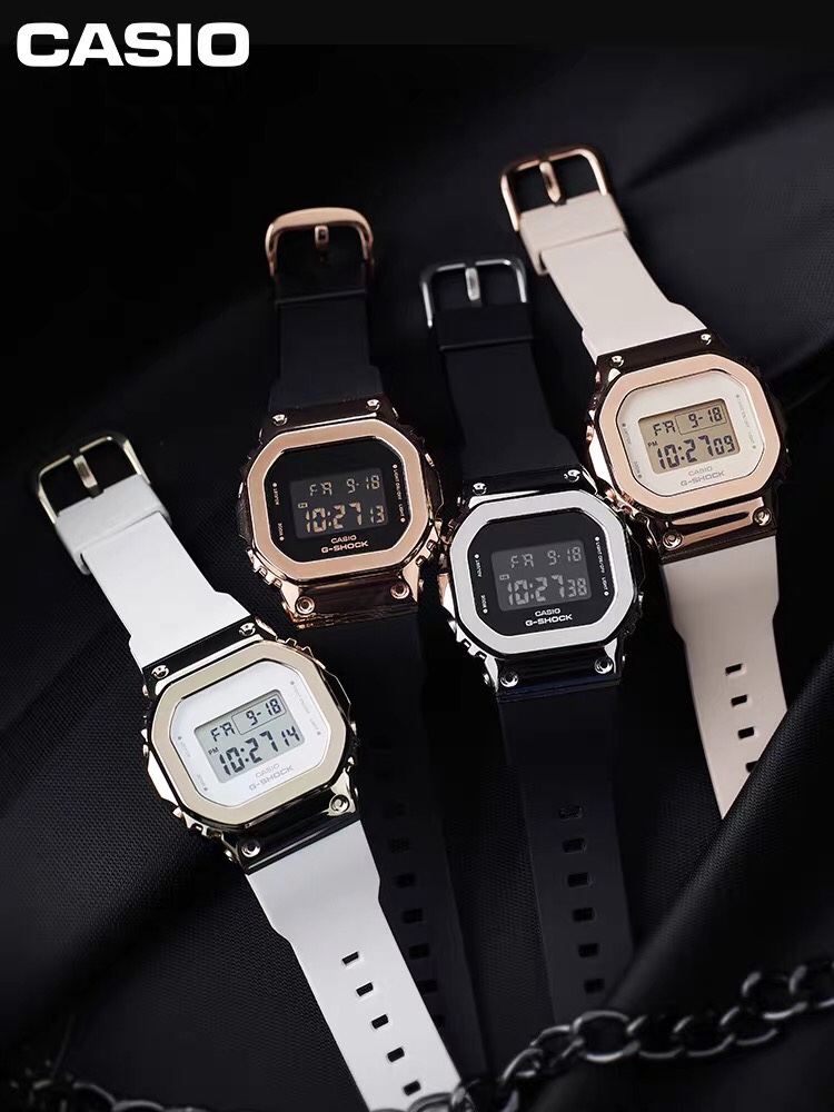 ????90. Original CASIO GM-5600 steel shell! Square watches for both men and women features: electronic backlight 24 hour countdown Automatic calendar day alarm clock hour chime WATERPROOF and more ~ ????