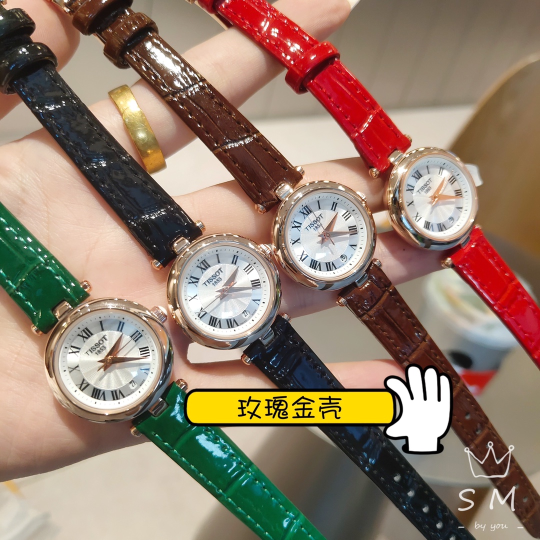 ??90 leather strap Tissot TISsoT OFFICIAL synchronization 2021 new products TissoT released the new Gari Little Beauty series in March, very simple overall, 26mm dial very delicate and small, thickness just right! Not as thick as Longines Moon de la Grand