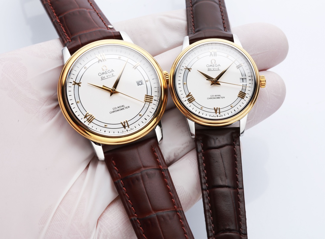 White 500. Gold ?20.
Omega - De Ville collection - Couple watches! Genuine mold, ?? The dial is in the same sunburst pattern as the genuine, curved hour ding ?? glass upgraded to high definition arched double sapphire glass (clearer display, scratch-resis