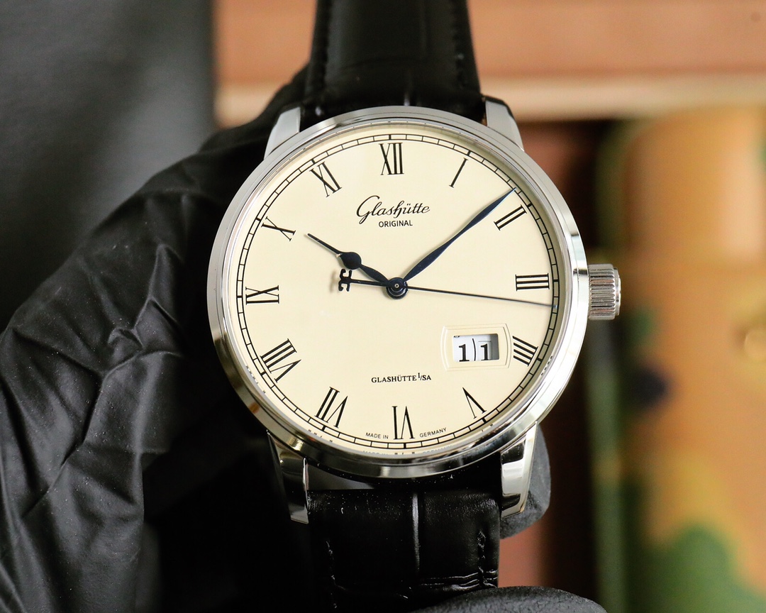 Glashutte Original Councillor 1-36-03 original mold copy, breaking the BUG that the market version of the calendar cannot double jump, 3D printed mold three-dimensional moon phase disk (non-flat), synchronous original size 40mm*12mm, all accessories are u