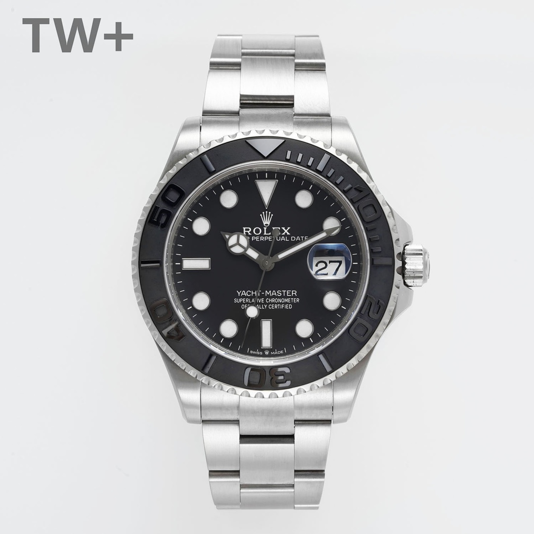 The top of TW+ FACTORY is making its debut! The 2023 new Rolex titanium Yacht-Master 42mm collection
[Case] RLX aviation-grade titanium alloy one-piece case, weighing only 100 grams. It has strong physical properties, better pressure resistance, corrosion