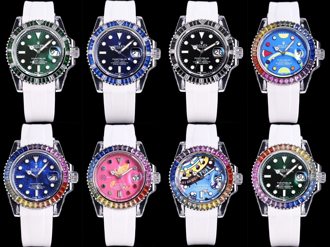 Rolex Phantomlab modified masterpiece imported crystal "Glass Crystal Series", combining elegant modern aesthetics with exquisite watchmaking craftsmanship, for the first time introduced imported crystal "Glass Crystal Material" with excellent hardness an