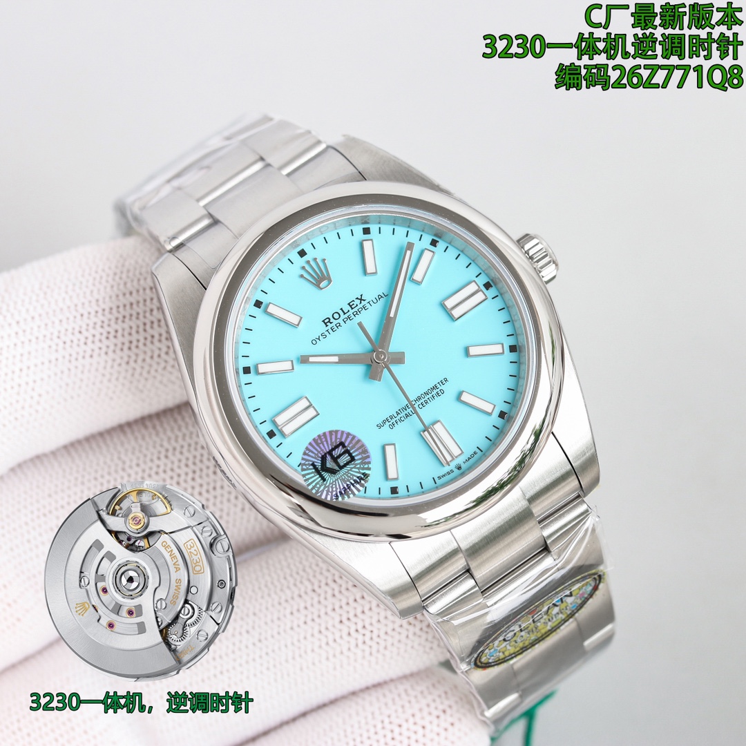 1650
Clean Rolex Oyster Perpetual 126300 custom Edition Three numbers in one with NFC CARD, watch ?? code 26Z771Q8, watch ?? buckle code U9G, 41mm diameter, only color matching dial, beveled and flared bezel dial nail, quality guaranteed
An extreme replic