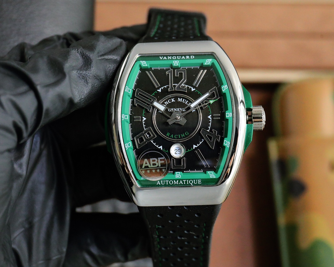 ABF's highest quality new track collection arrives Franck Muller Vanguard Yachting V45 RACING series 44x54mm
1. The case is 100% original mold, especially the sandwich structure case, the inner side of the middle color slot and the protruding lugs at the 