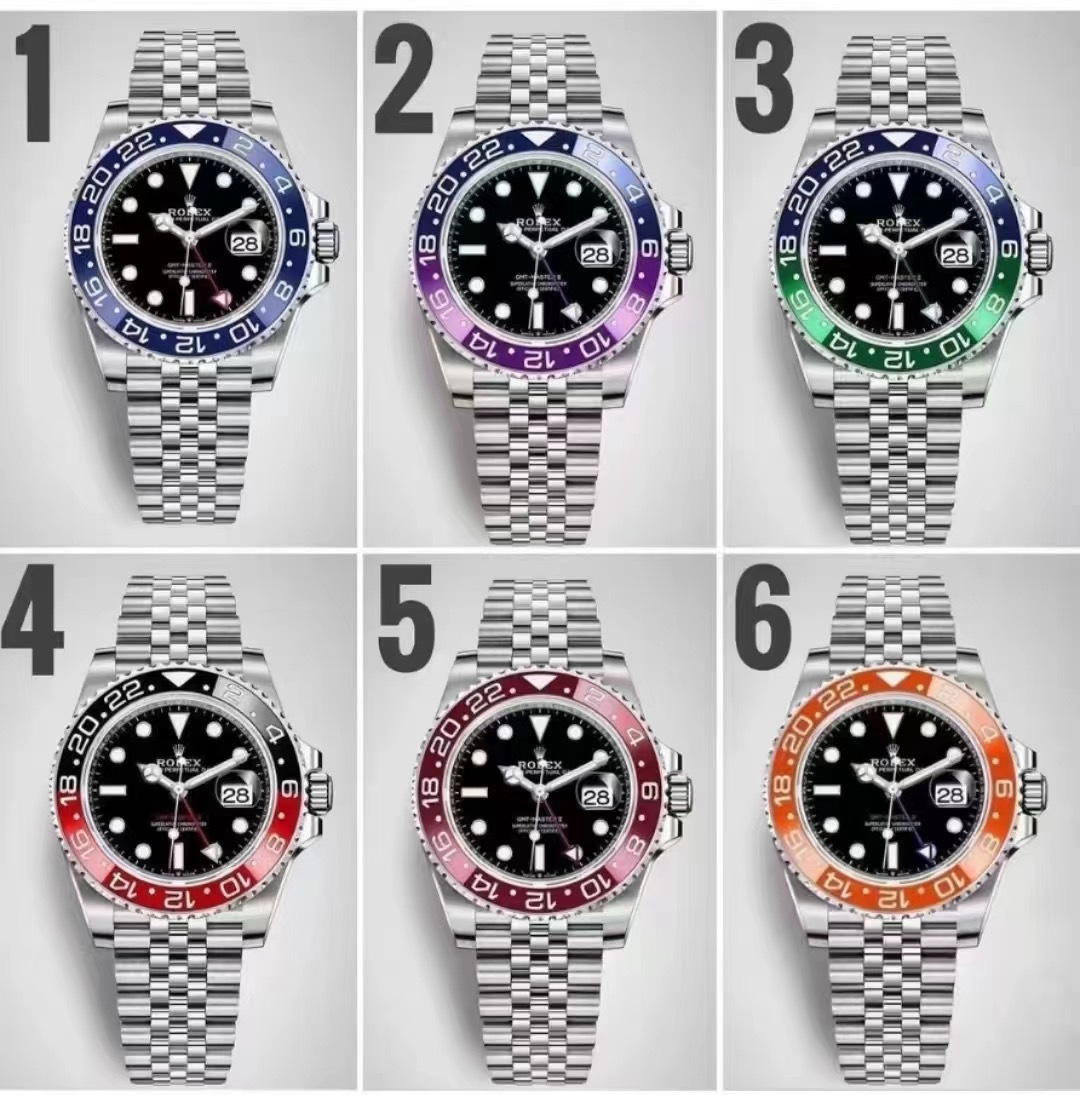 ?? Full range of colors, "N+ Factory" with a large number of new dials coming soon ~
GMT all-in-one :cal:3285 movement/Alternative 3186 modified 3285 movement! Note: The N+ factory Coke ring can "change color all red" when illuminated by a purple light. M