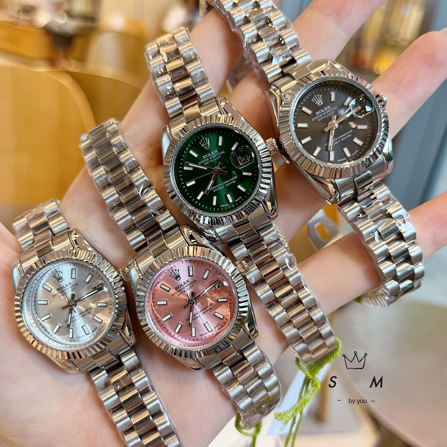 ??105 New recommendation ?? Rolex 28mm exquisite small watch spiral back cover women 's striped dial Bestseller recommendation design SHOW unique noble elegance goddess temperament! 316 stainless steel with butterfly clasp, the style that is not ostentati