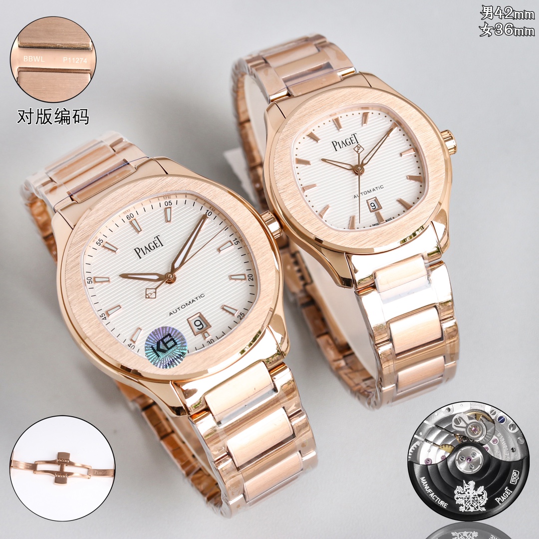 White case 1400 Rose gold 1450 (with Diamond 50)
TW PIAGET POLO Ultra Thin couple watches, known as the Little Nautilus [Wangchai]! (Piaget Steel King) An elegant sports watch for both business and sporty leisure. Welcome to compare the details :1? Equipp