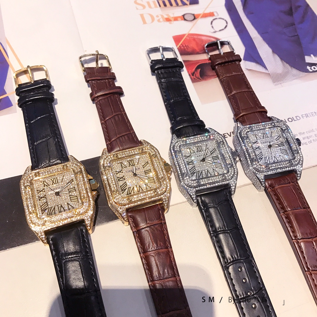 ??110?? Cartier men Square Full diamond collection Double Row diamonds Super COOL ?? Swarovski crystal diamond case set with full diamonds ? Face full diamonds ? ? 110 ?? Cartier men's Square Full Diamond collection Double row diamond super cool ?? artifi