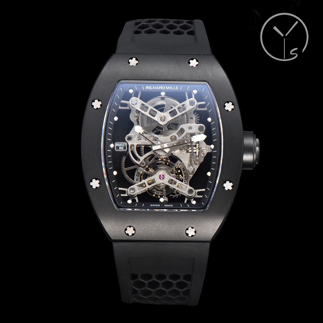 YS 4400
YS RICHARD MILLE Rm027 ?? Perpetual Super God Reissue RM027, a tourbillon movement custom-developed based on the single Richard Mille RM027, highly faithful to the design quality of the Richard Mille Rm027, 43mm wide 50mm long, grade 5 titanium ca