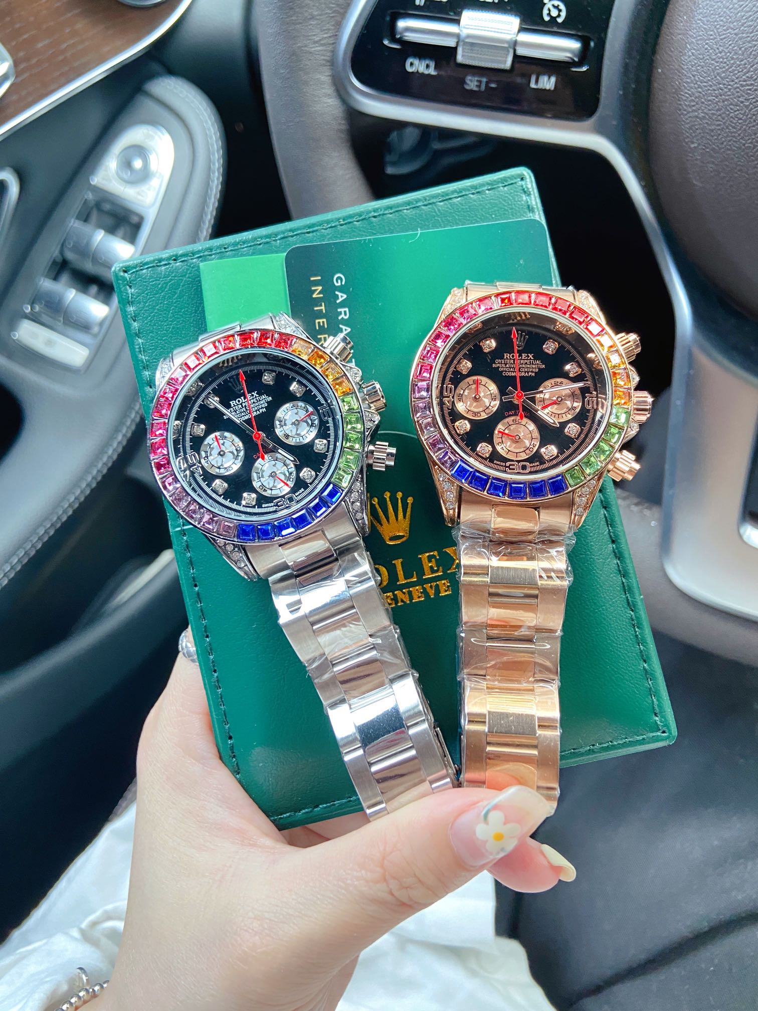 ????110 ROLEX?? Cosmometer Daytona model 116598 RBOW?? Men's multi-functional watch (original mold replica) 40mm in diameter 11mm in thickness ?? with original imported quartz movement ?? mineral durable mirror ??316 stainless steel strap choose ?? Classi