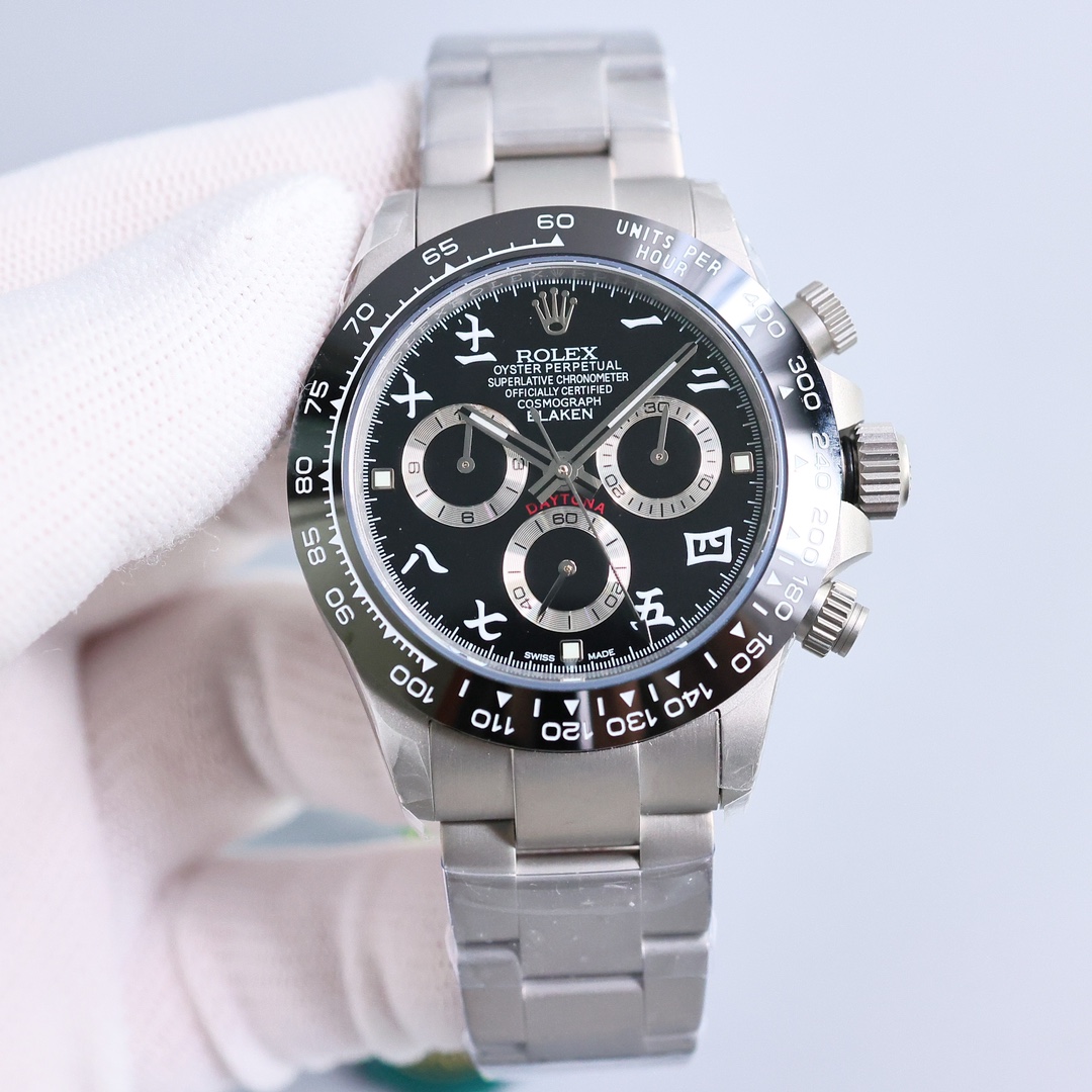 With box: 1900
BLAKEN's latest modified titanium Dytona! 12.3mm latest 4th generation Daytona latest upgrade! Modified replica of the top version 40mm premium quality real shots! With improved latest integrated movement (not the 13.5mm common case on the 