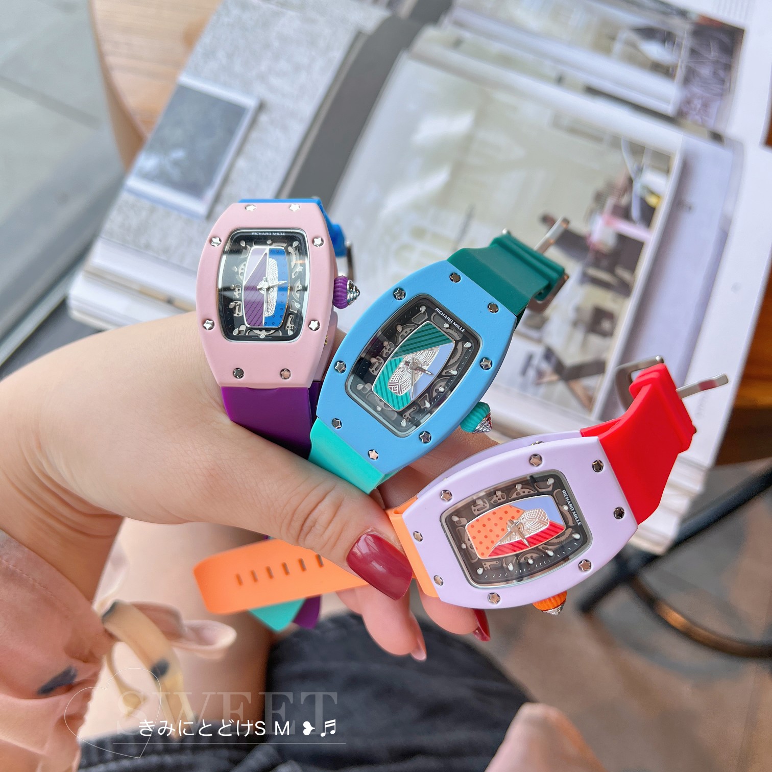 ??115. ?? RichardMille ?? RichardMille latest bestseller bon bon collection the rarest piece! Equipped with imported quartz movements, not everyone 's Ao dowry, marshmallow movement curves and colors, they are alluring. With Richard Miller, it's made poss