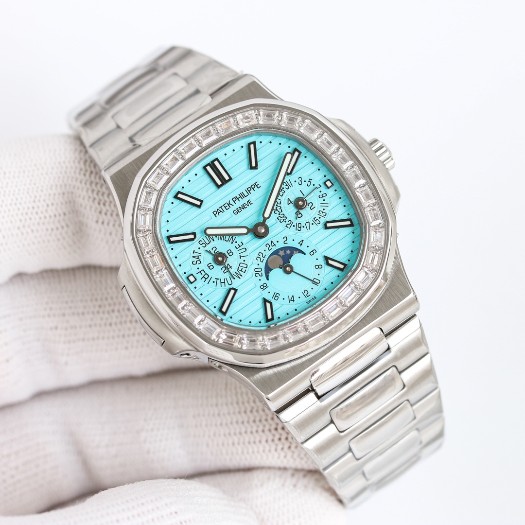 TW New Patek Philippe PP 5740/1G-001 - The super-complex multi-functional Nautilus collection makes its debut, the first Nautilus complex watch ever launched, a casual sports watch crafted with super-complex craftsmanship.

Small size, big power: 40mm fea