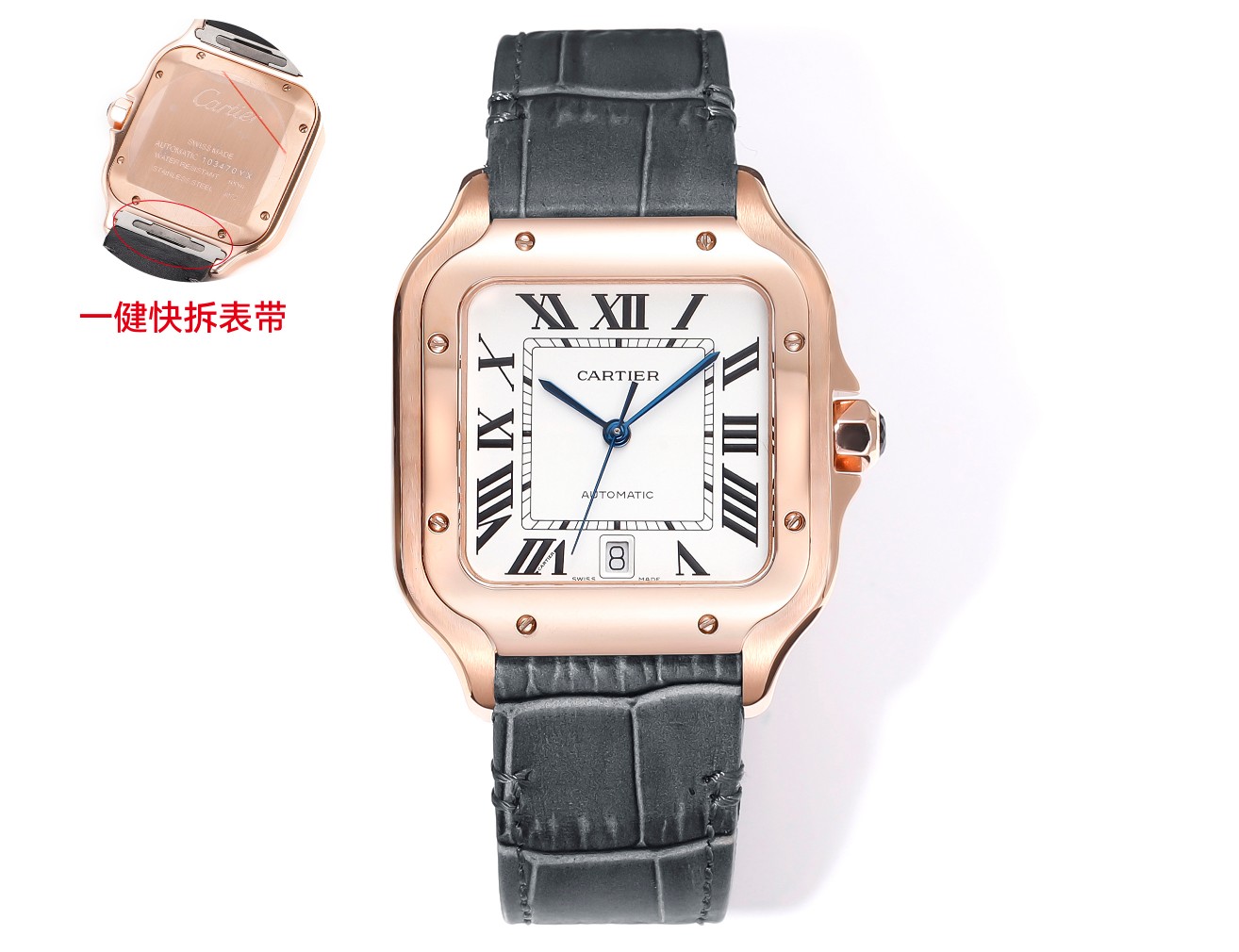 THB Santos strap version
[Original molded ??????2024 latest Cartier Santos
1 ? [Case] Genuine mold, with the best imported 316L case! Movement with exclusive imported 9015 ultra-thin movement, stable timekeeping, zero refurbishment ????
2 ??? Dial ?? Genu