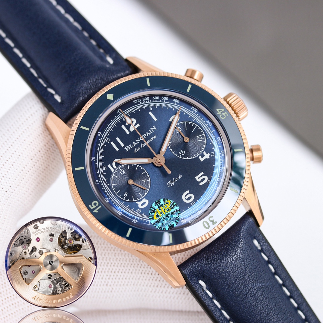 Unification: 2500
Heaven and Earth Conscience Blancpain - Blancpain brand new
Ait Command Air Force Commander Series AC02 chronograph, the new Air Force Commander is faithful to historical traditions in design and perfectly blends the retro style of the 1