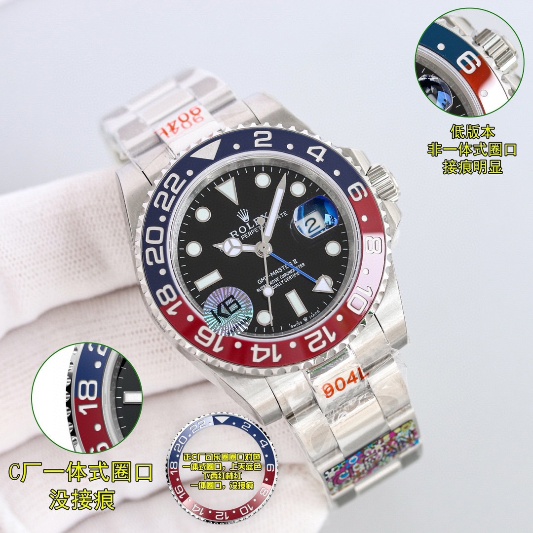 1500
Super replicas
The upgraded version of ROLEX GMT ll (with cal. Movement 3186 original all-in-one) makes a stunning debut! Details: The Greenwich collection
1 ? Movement 3186 features a one-piece movement with a blue hairspring and the same function o