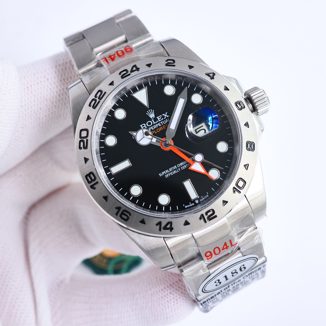 1500
Super replicas
The upgraded version of ROLEX GMT ll (with cal. Movement 3186 original all-in-one) makes a stunning debut! Details: The Greenwich collection
1 ? Movement 3186 features a one-piece movement with a blue hairspring and the same function o