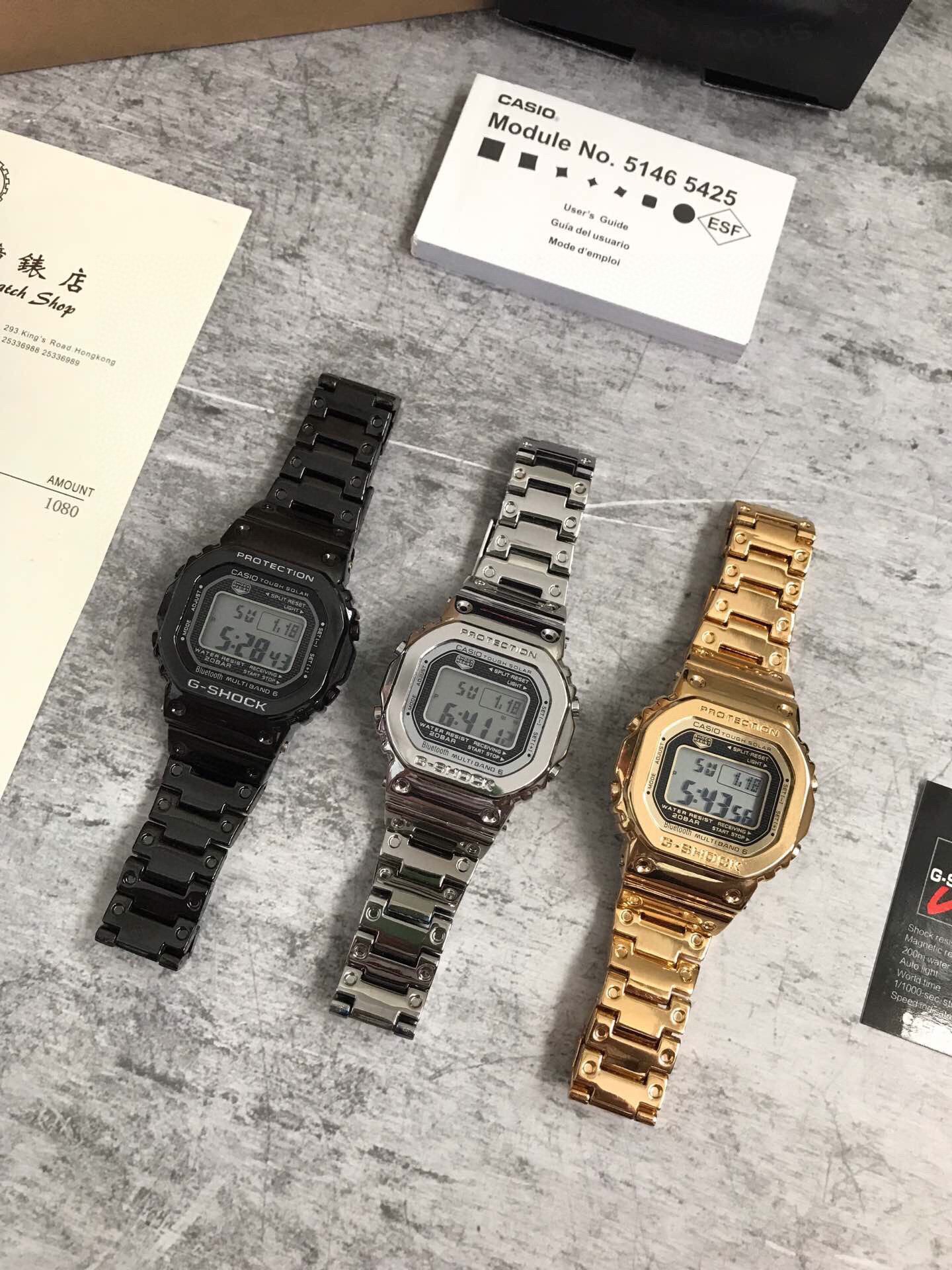 ?? 120
All-metal G-SHOCK GMW-B5000 new limited edition luminous small square watch, Casio 35th anniversary edition, made of hard stainless steel with ip coating in different colors, brushed metal, with reverse display LCD screen. The all-metal square case