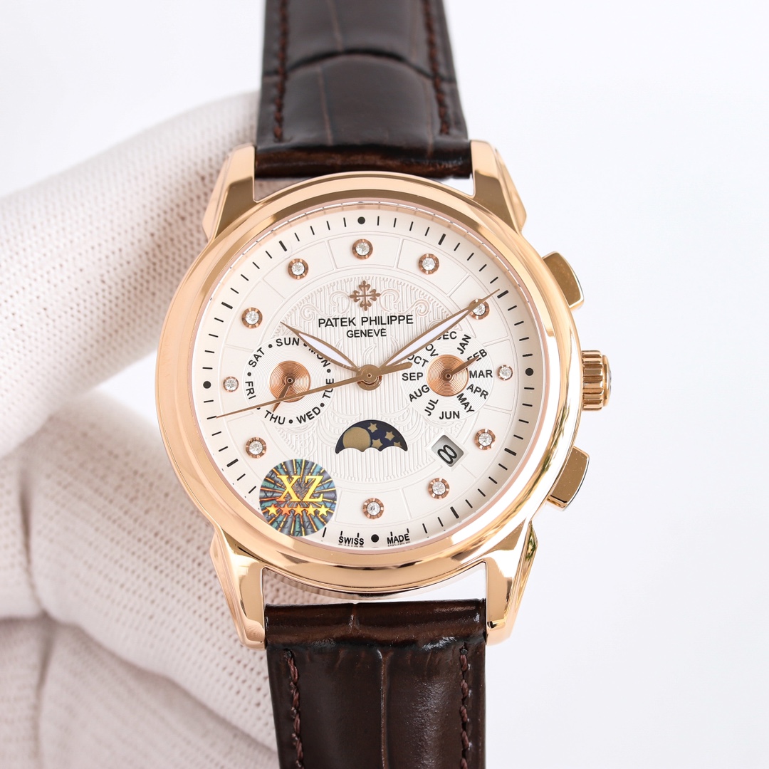 Multi-functional appearance: White 1450 gold 1500
?????? Big factory quality, premium series! ?? New Patek Philippe complication Chronograph collection hits Patek Philippe noble art piece! (Upgraded version improvements: The case is thinner than the previ