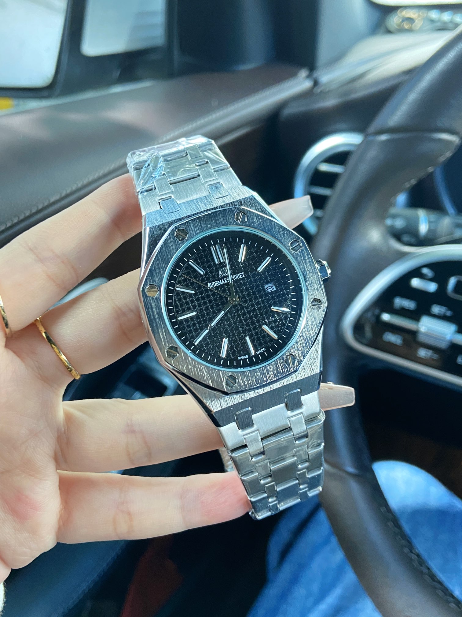 ??125 AP Audemars Piguet Oak The popular model in the Audemars Piguet watch world timeless size 42mm Anti-reflective sapphire crystal glass Black rubber crown leather Rubber Royal Oak Classic octagonal case design Bezel fixed with 8 exposed hexagonal scre