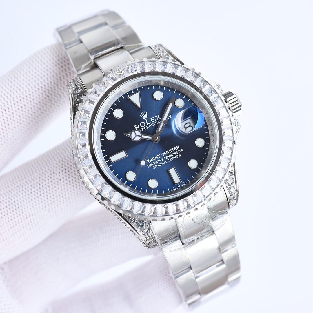 SJ 1500
ROLEX Global Limited Edition gem-Yacht-Master Model ??YT1 is aesthetically postponed to the limit, with this watch you can combine your love for jewelry and Swiss watches. The bezel and case are studded with Swarovski diamonds! A walking work of a