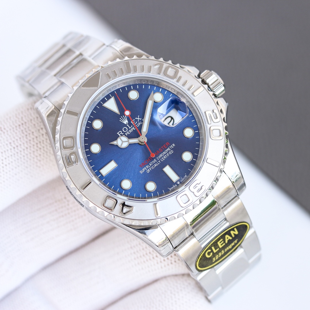 Unified: 1850
Yacht 40mm Series 126622.ps /126655 Rose Gold version Recently launched 1. Left/right GEN= genuine clean=clean factory product, with 3235 all-in-one machine, counterclockwise, three codes in one with NFC induction card, watch ?? code 031E387