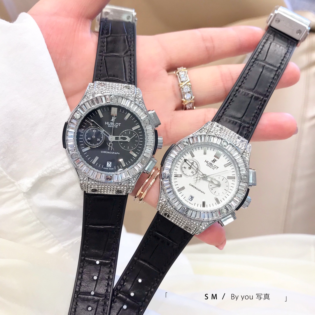 ????130. Full diamond white case HUBLOT Hublot 38mm Chronograph women watch, it is going to break all the rules! The moment when Hublot dares to express love! Hublot has prepared a declaration of love gift for you! Give your loved one a lot of love and su