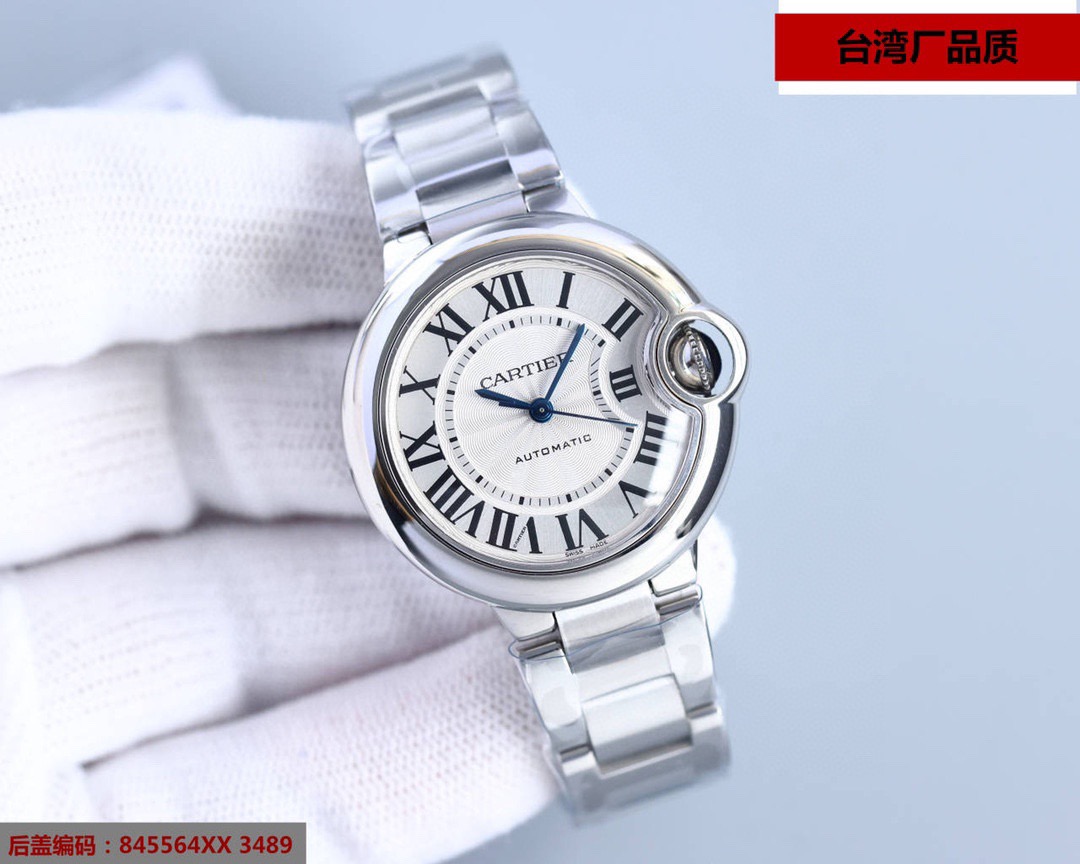 ?? Taiwan factory 33 Mechanical upgraded version, intrically-built complex structure, baked steel blue hands, crown centered. 10mm thick, dark yellow finish. Steel band oscillating rose, belt quick-release. (Check the case back number 845565xx3489), this 