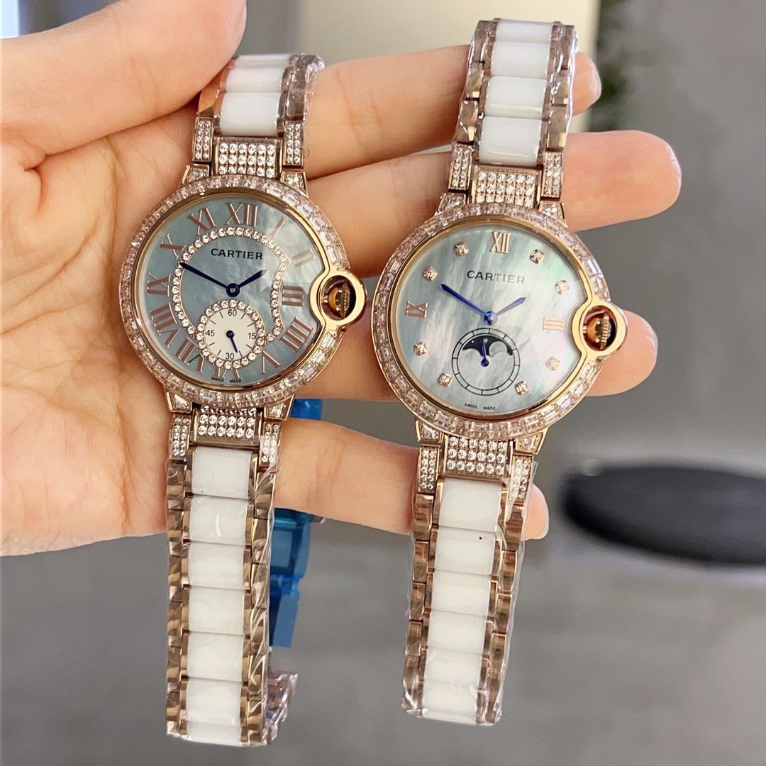 ?? Square diamond ceramic bracelet with diamond rose case 560
?? New ice blue dial ???? Ballon Blanc De Cariter ladies' watch Square diamond collection, square diamond is one of the many cut shapes of diamonds and is an irregular diamond. The English word