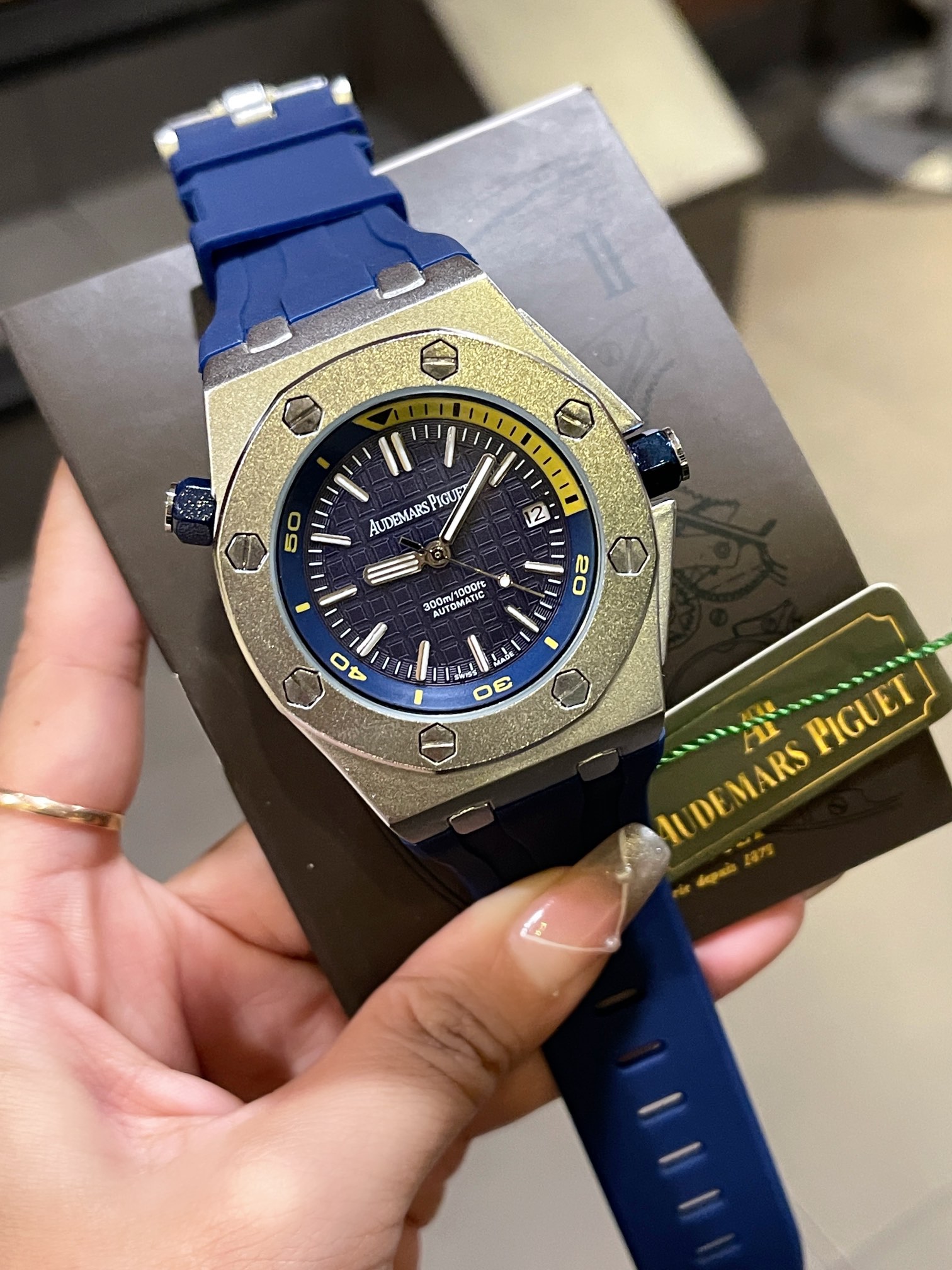 ??160. ?? AP??Audemars Piguet 15710 St. OO.A002CA.01 Royal Oak Offshore Men mechanical watch with automatic mechanical movement, anti-reflective glass, frosted case, with imported rubber strap (top-grain calfskin), original pin buckle, affordable version,