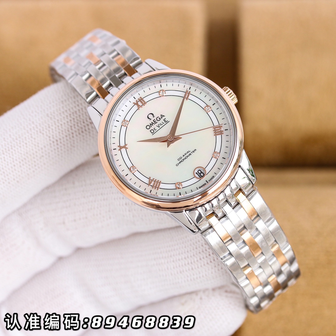 - White leather 550 gold 570 steel band plus 30
Omega - De Ville collection - Ladies' watch! V factory genuine mold, the highest version in the market ?? The dial is made of natural pearl shell, crystal clear (the design is highly imaginative) ?? The glas