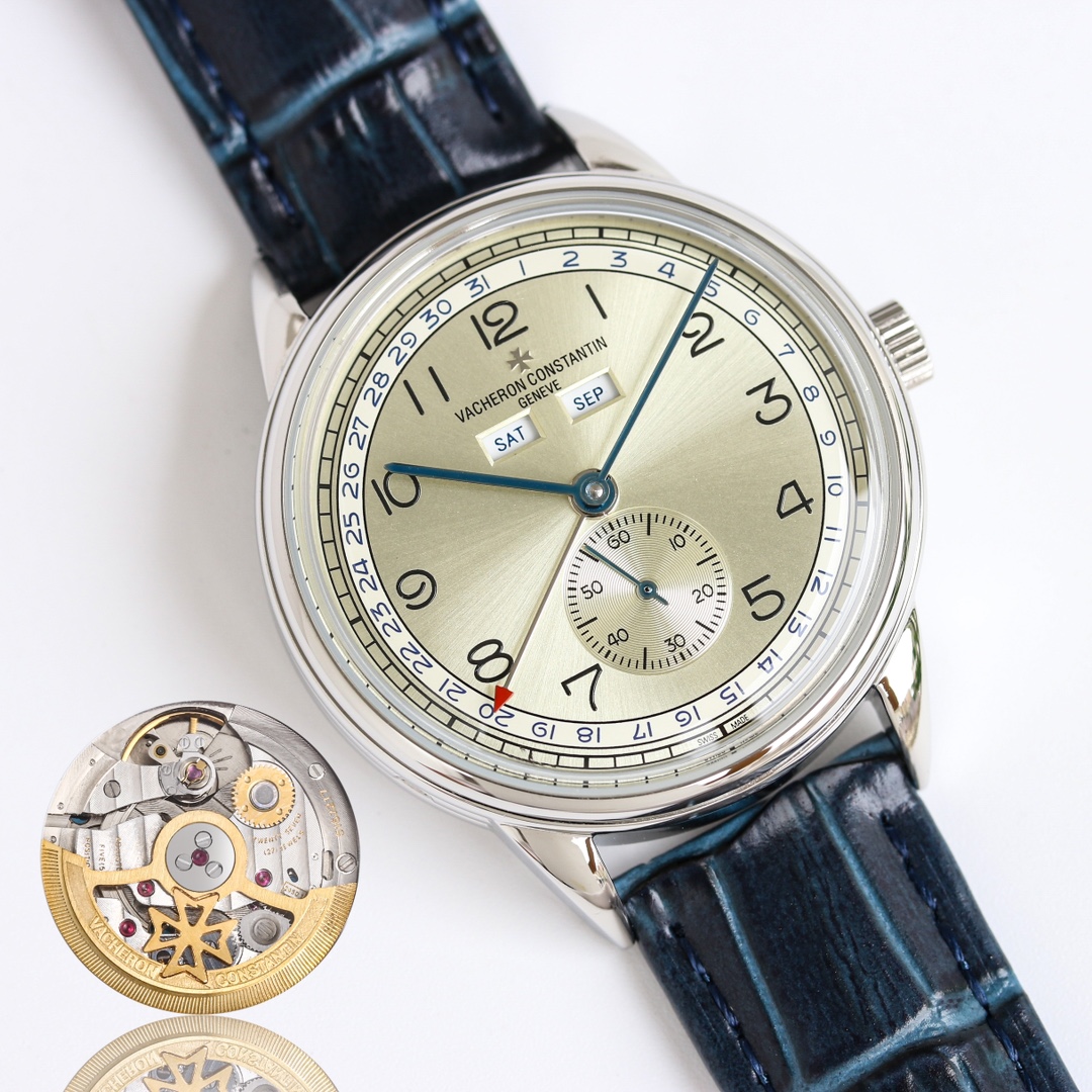 TW - White case 1450 gold case 1500
VC's big release! Vacheron Constantin Historical Masterpieces 3110V/000A ???BJ3 Triple Calendar watch! Full true function! Top version on the market! [Case] Watch special! 40MM in size, the case body is decorated with t