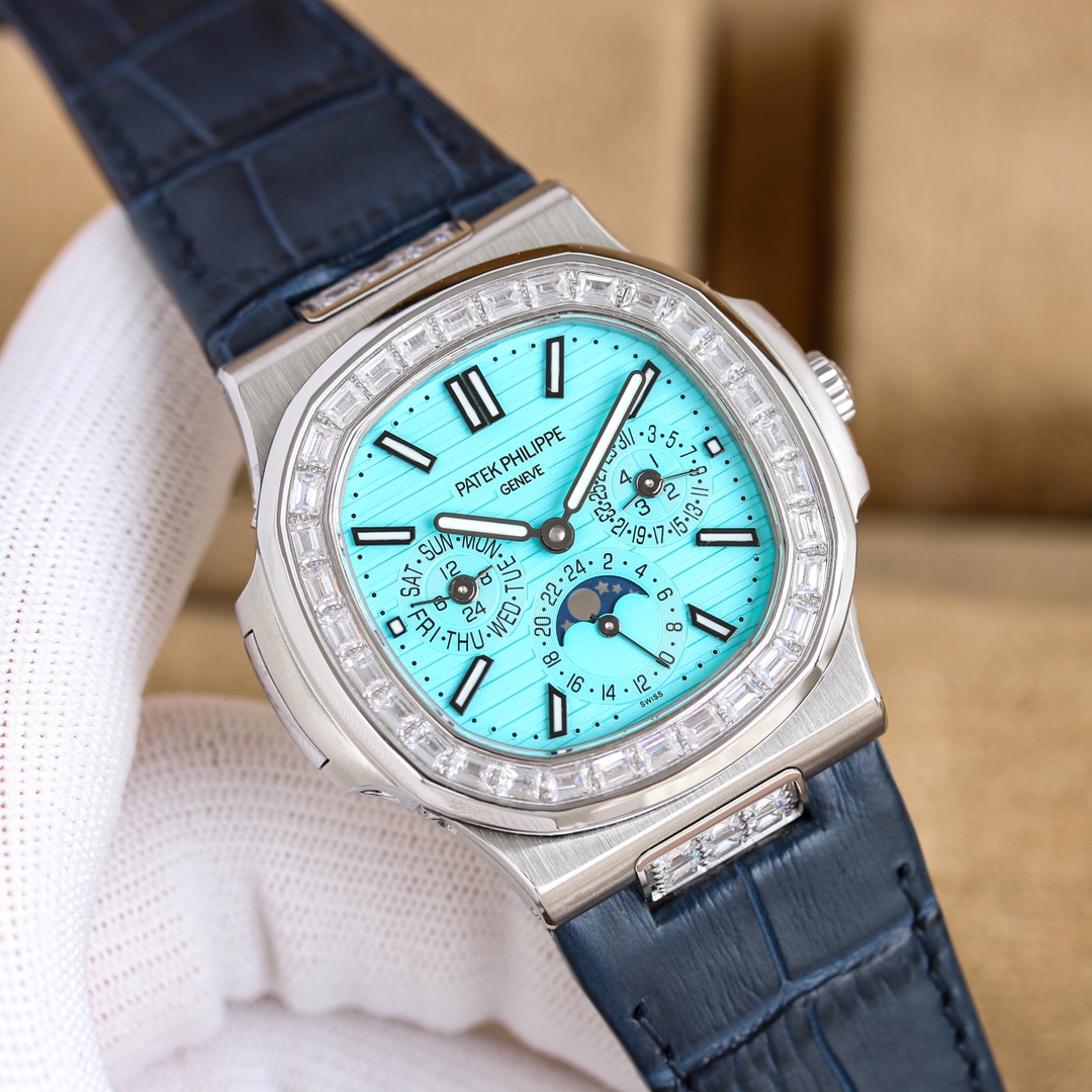 - White diamond 1700 gold 1750
Patek Philippe 5740/1G-001- The super-complex multi-functional Nautilus makes its debut, the first Nautilus complex watch ever launched, a casual sports watch crafted with super-complex craftsmanship.
1 ? Small size, big pow