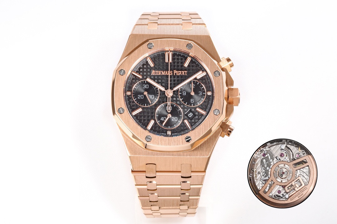 From TW White case 1800 Gold case 1850
New AP/ Audemars Piguet Royal Oak collection ???JR2 new 26240 chronograph in the same as the original (6-position small seconds transparent case movement Caliber4401 chronograph movement), Paired with anti-glare sapp