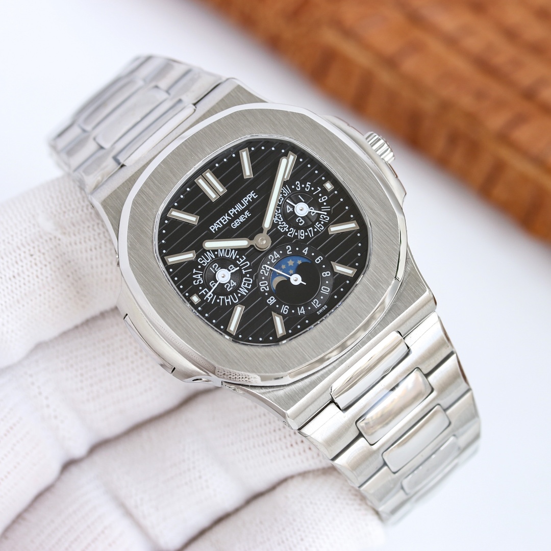 TW produced white case 1600 Gold case 1650 diamonds ?100
TW New Patek Philippe PP ???R68 5740/1G-001 - The super-complex multi-functional Nautilus collection makes its debut, the first Nautilus complex watch ever launched, a casual sports watch crafted wi