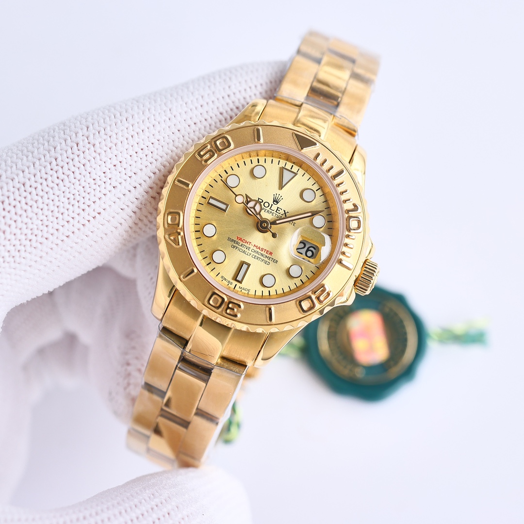 Produced by TW: White case 950, gold case 1000
ROLEX - Rolex women's Yacht-Master 29mm series watch. Wear it with the original texture and quality heritage! ???ZF4
[Oyster case, water-resistant] 29mm in diameter, the same thickness as the original, 1:1 cl