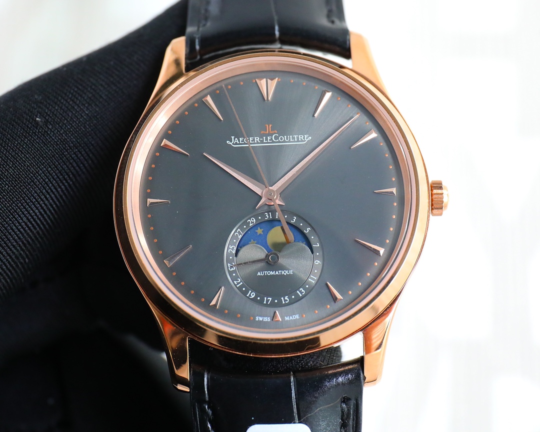 ??1550 The affordable version of the gold package you want is here!! 18k gold-plated rose gold. With China GTC test certificate. 100% guaranteed. Support for retesting. Jaeger-lecoultre Master Moon Phase collection, correcting all the shortcomings of any 