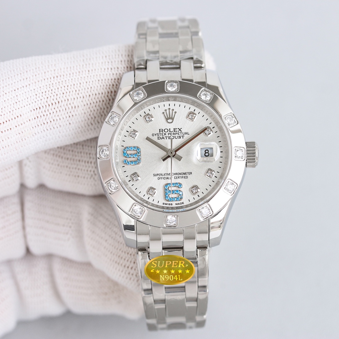 TW white steel 1200 gold 1250
TW Factory Rolex - 34mm diamond-set dial PEARLMASTER series ???RZ1
?? : The women's Pearl Lady model is forged from 904L stainless steel, with a case that is highly resistant to corrosion. This superalloy is not only very dur