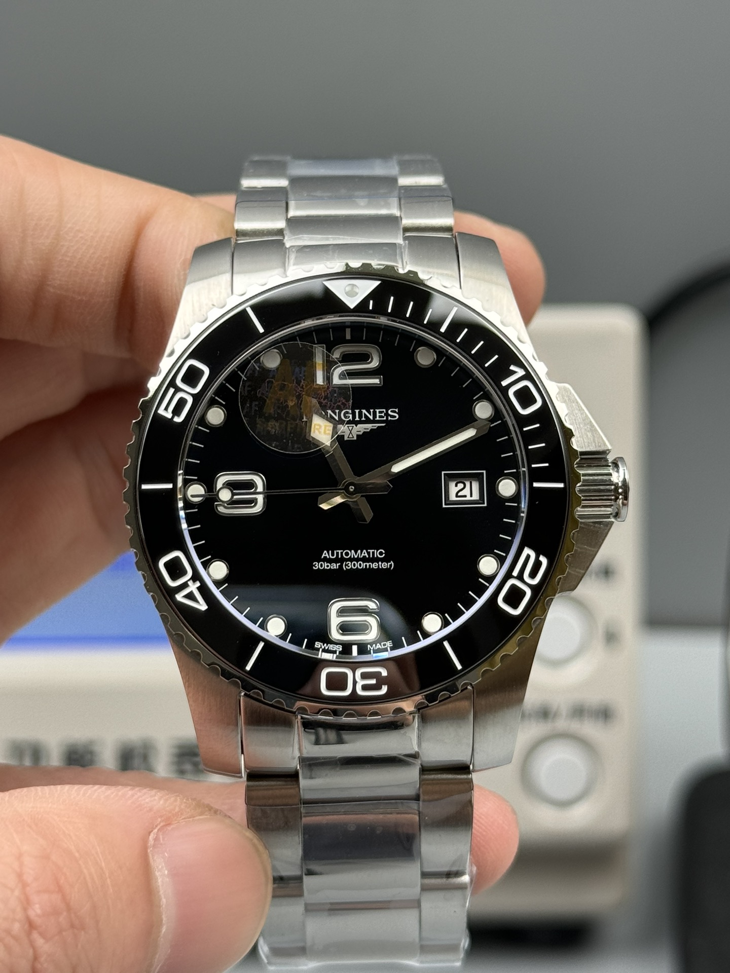 AF factory, Longines Conquest Black dial 41mm 2824 movement with high performance-to-price ratio, the first choice for beginners