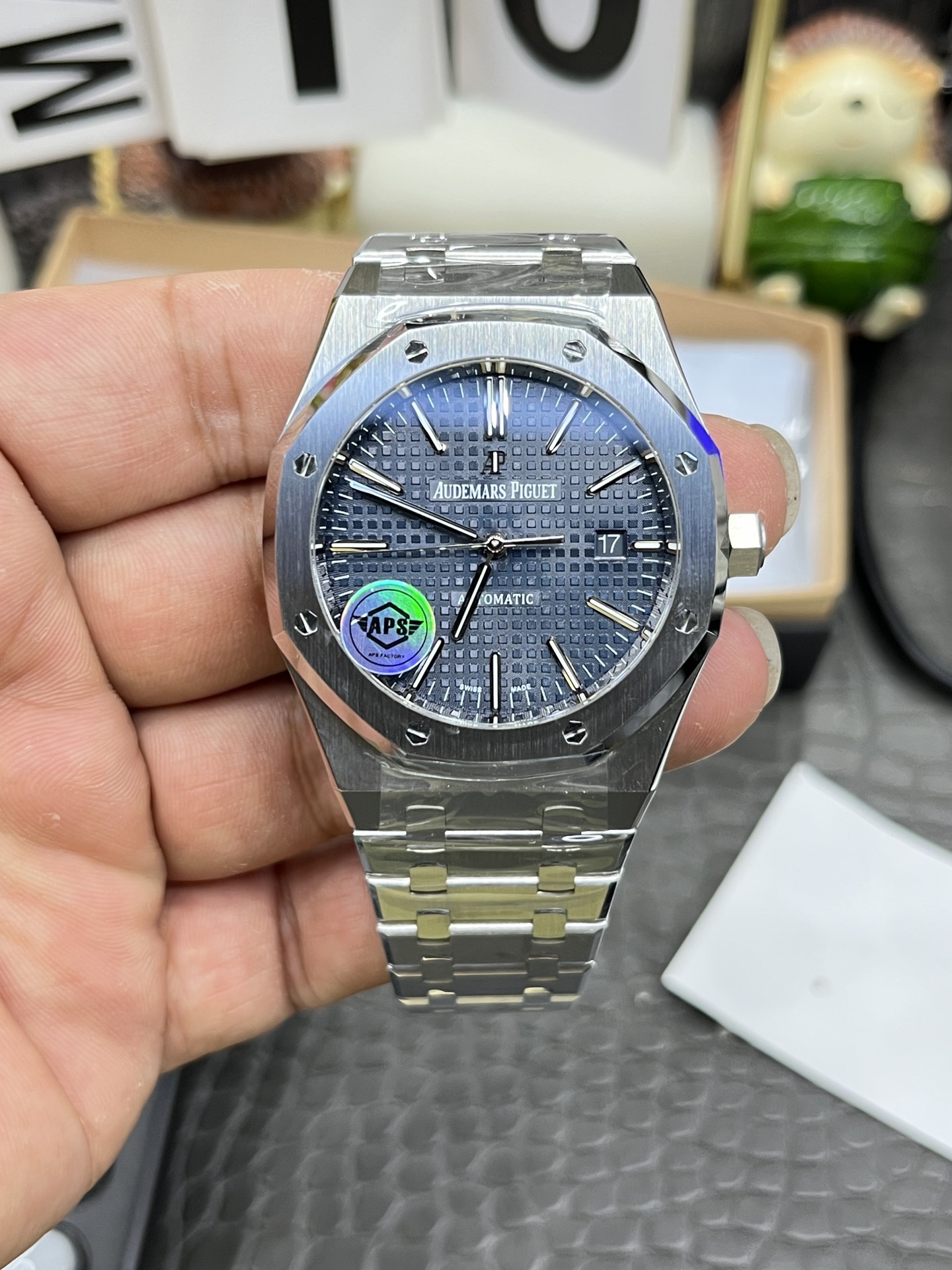 APS Audemars Piguet Royal Oak 15400 Blue dial/Dandong 3120 Integrated movement/Synchronized original 41mm*9.8mm