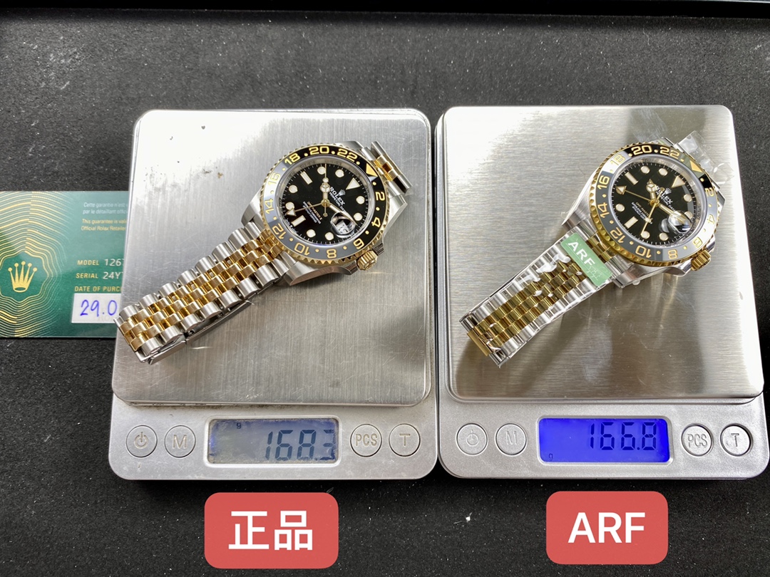 ARF weighted version (the same weight as the special case) Rolex eggshell GMT integrated 3285 movement, 904L stainless steel 40mm
It is highly accurate to take the genuine model directly, from the color and luster of the bezel, the joint of the bezel, to 