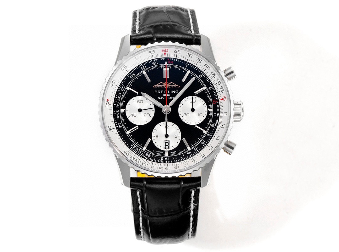 BLS production: Breitling's new Navitimer is celebrating its 70th anniversary, reinterpreting the classic with bold colors. 43mm in size, the updated version is undoubtedly an authentic aviation chronograph, featuring a circular flying slide ruler, stick-