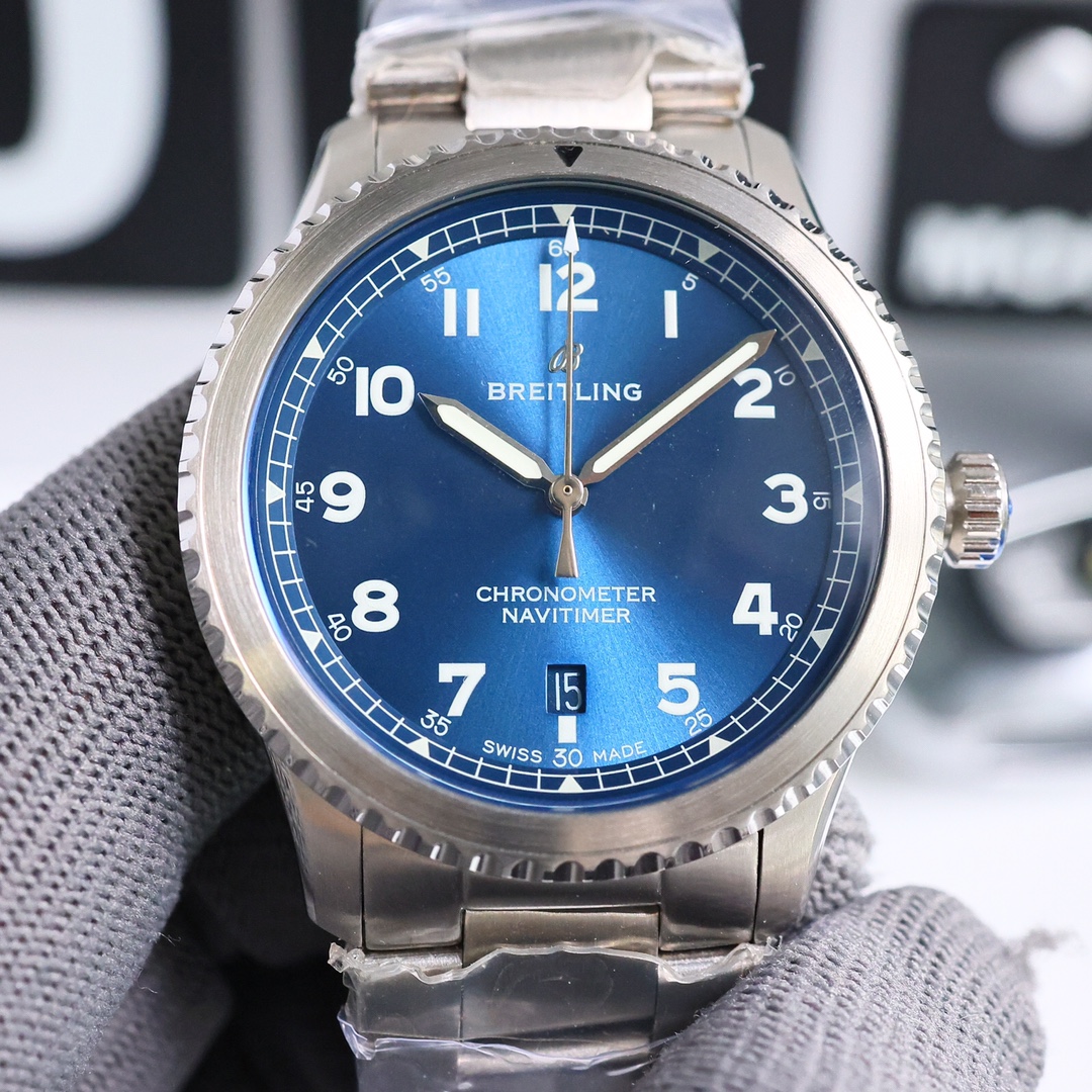 BLS 'new V2 series Breitling Pilot Legend Aviation collection, classic, simple and elegant design, stylish and elegant, automatic mechanical watch, with 2824 movement, accurate timekeeping and stable performance. The case diameter is [41mm], the case thic