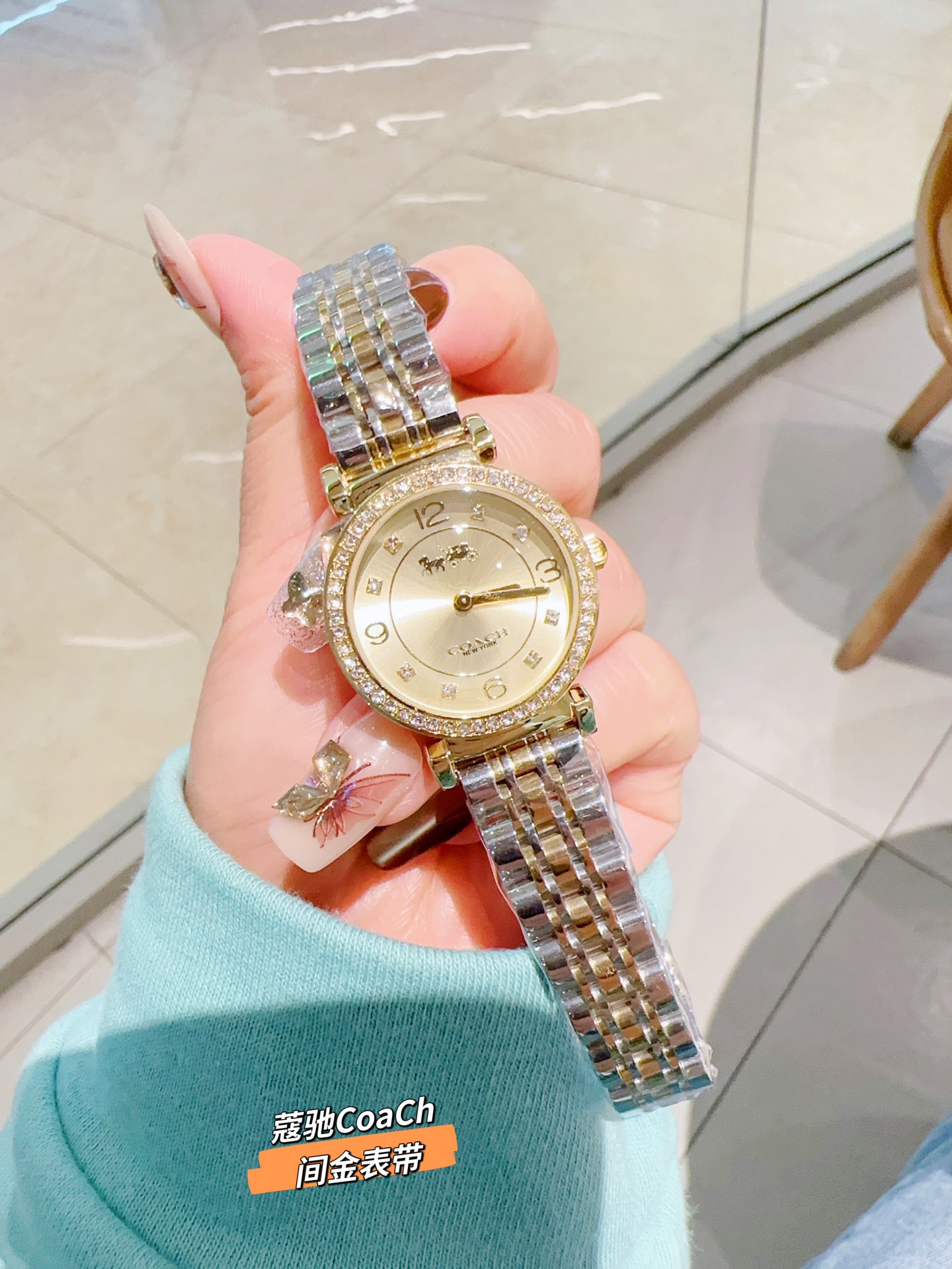 ??COACH/ Coach CARY series 30mm diameter 30m life water-resistant calfskin strap quartz watch