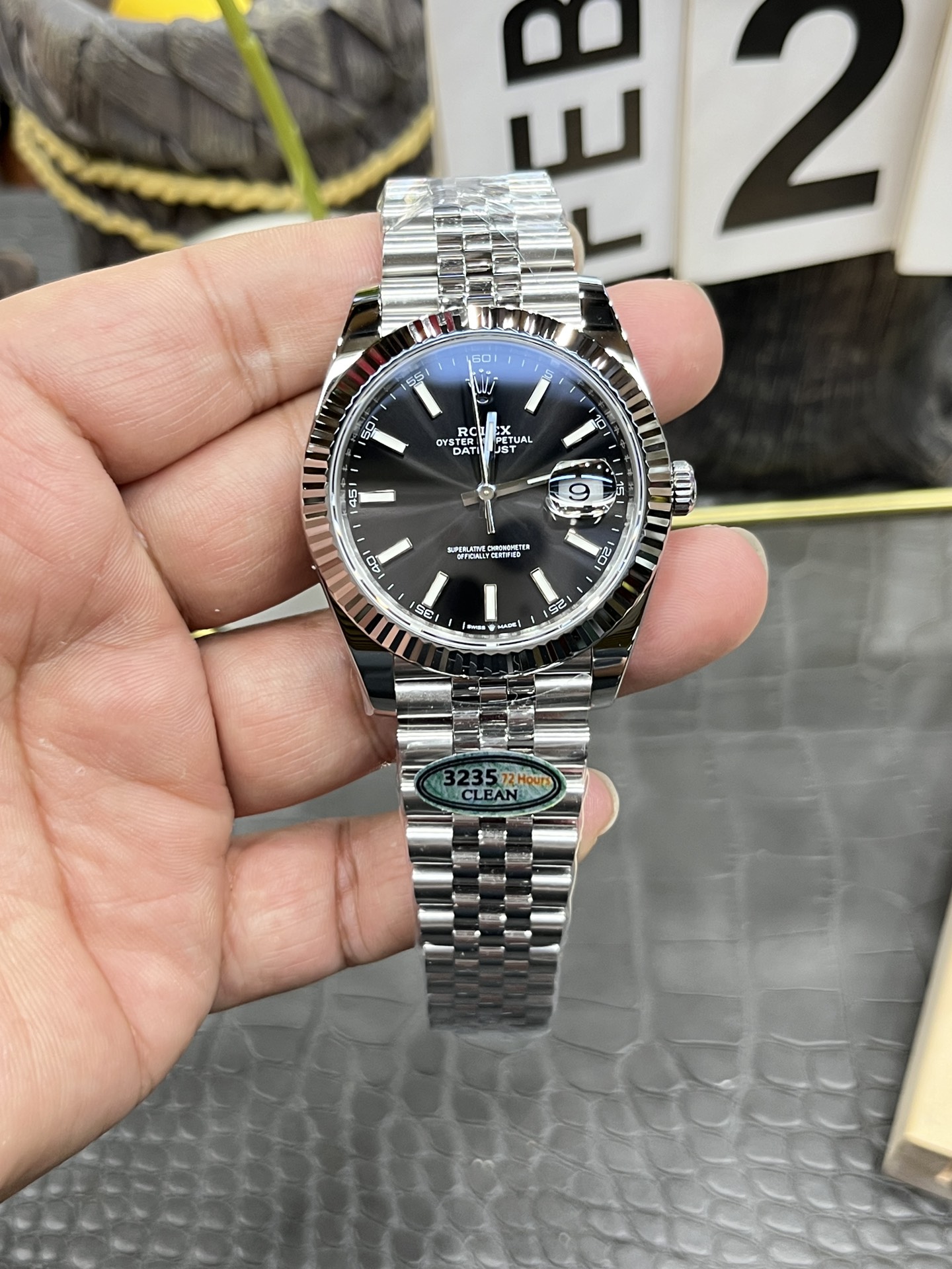 CVS Rolex Datejust /41mm Black Datejust/Shanghai modified Dandong 3235 Integrated Automatic Mechanical