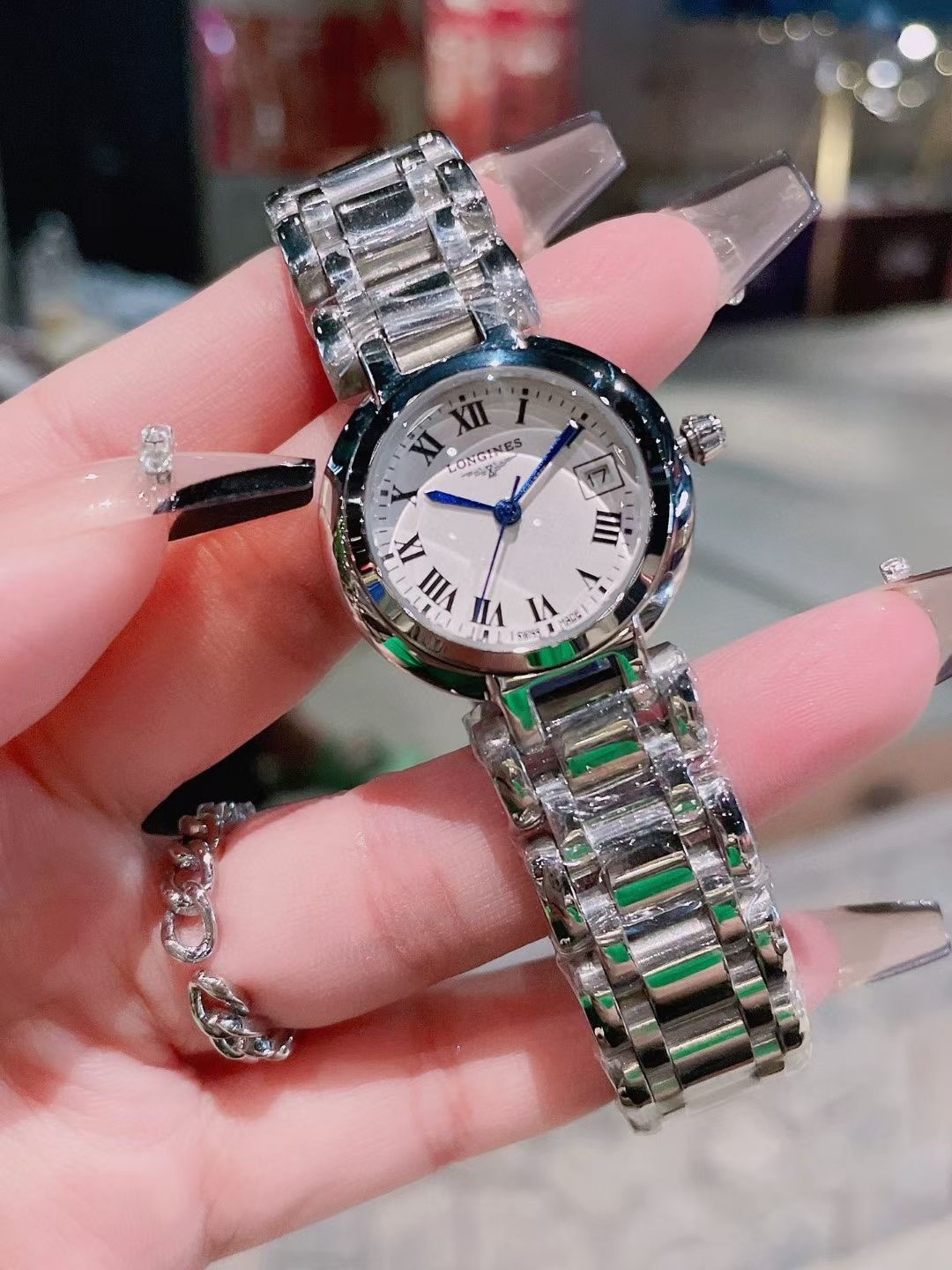 ??220 LONGINES - [LongINES] Lin Zhiling endorsing Longines Heart Moon collection original imported quartz movement size 26.5mm Accurate and durable, double sapphire crystal glass, 316L stainless steel case, top-notch craftsmanship, 1:1 reproduction of the