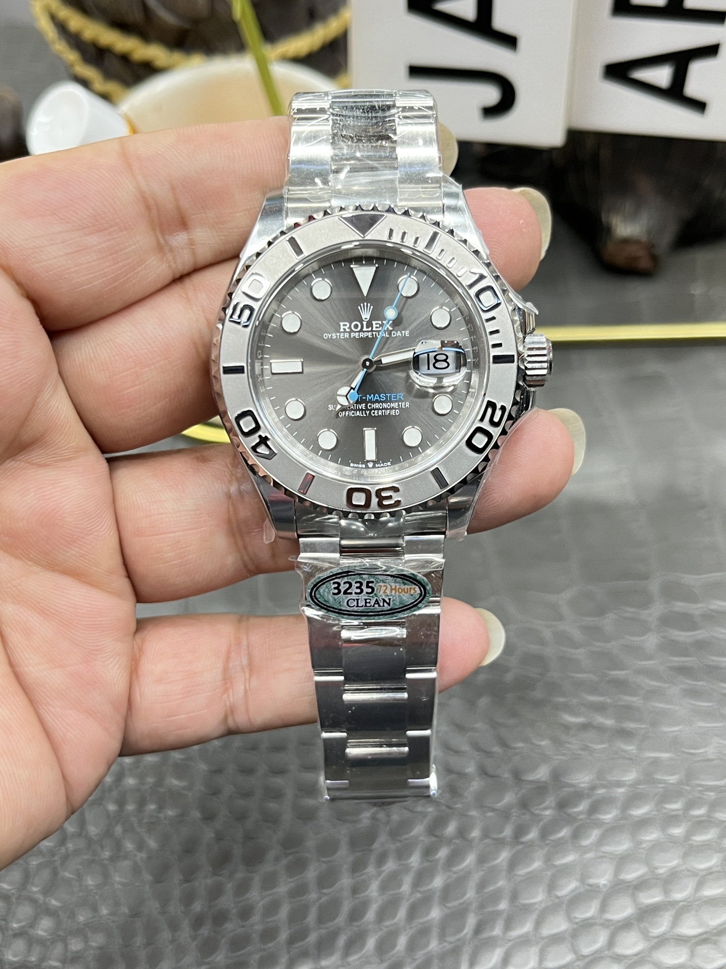 C Rolex Grey Yacht /40mm/ Shanghai movement modified Dandong 3235 Automatic Mechanical