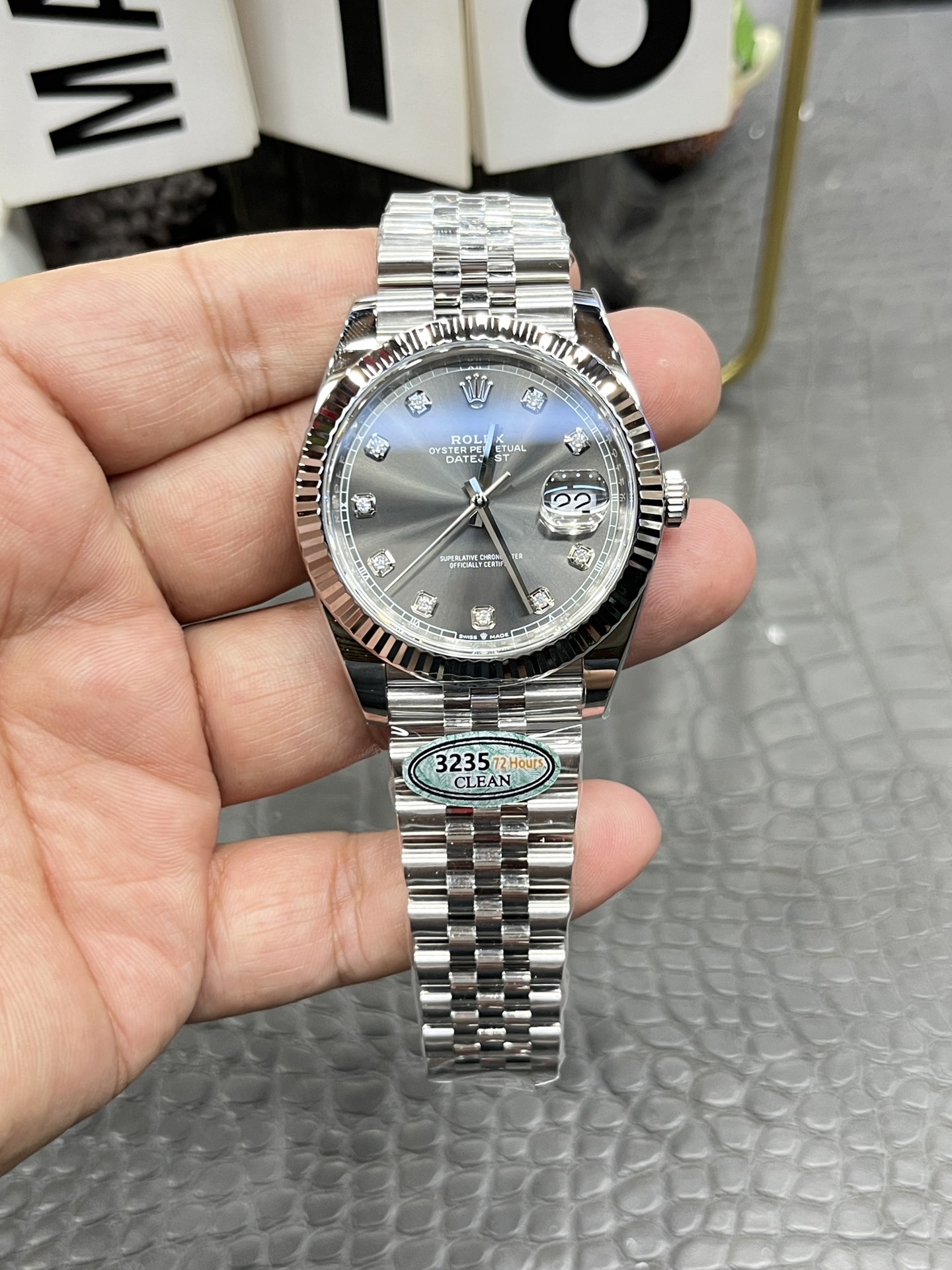 C Rolex Datejust series /41mm Grey Diamond/Shanghai 3235 modified Dandong automatic Mechanical