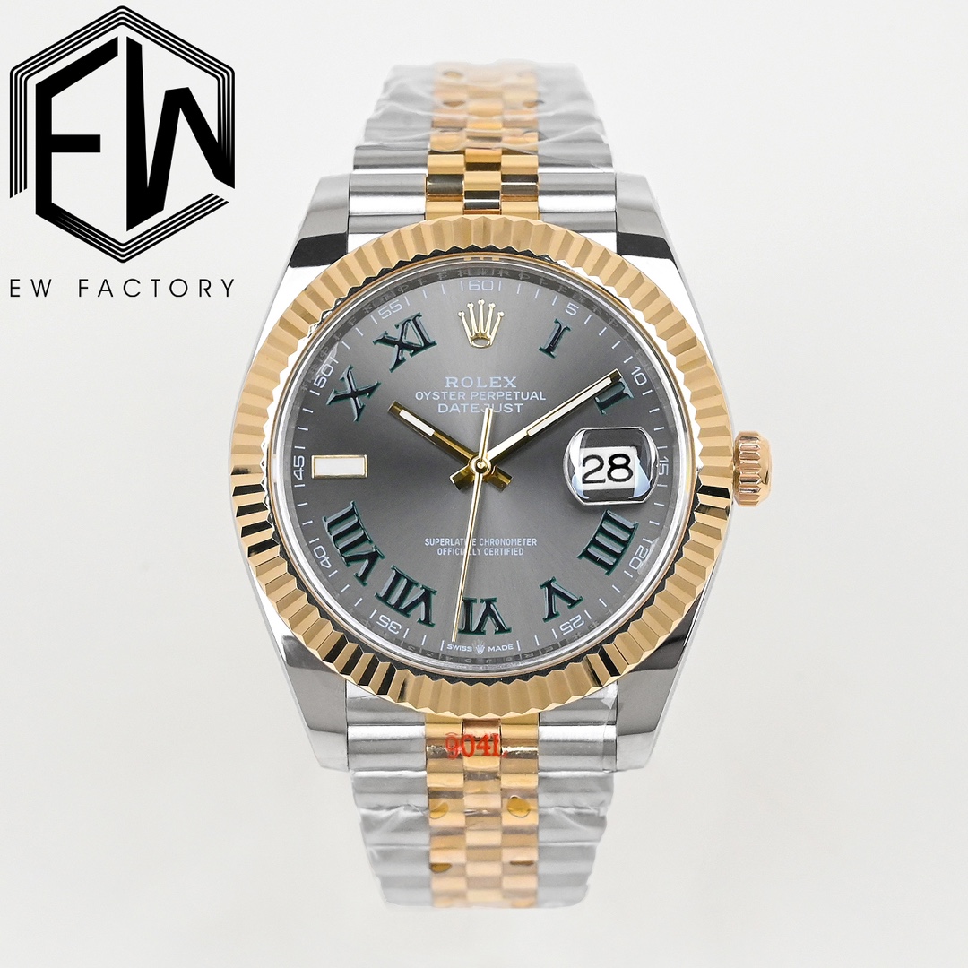 EW Rolex 18K gold-plated Datejust 41 series
?? Shanghai 3235 integrated movement, vacuum-encrusted 18K gold bezel, crown head, never fades!
?? Case: The whole watch is made of 904L steel, the gold part between the gold-plated straps is original, no white 